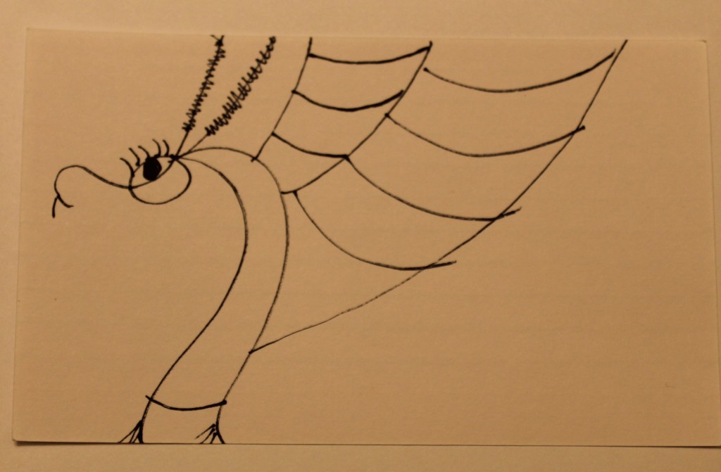 Stylized image of a moth peson.